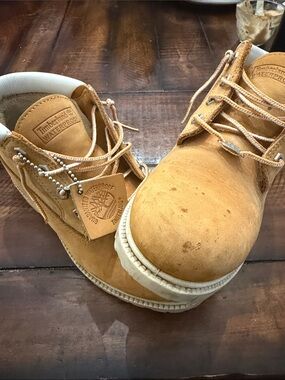 Timberland Men’s Wheat Tan Leather Lace-Up Boots